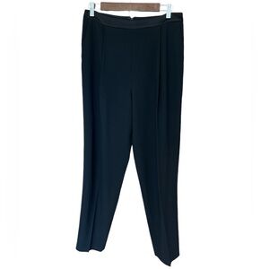Alice + Olivia Straight Leg Pleated Black Dress Pants